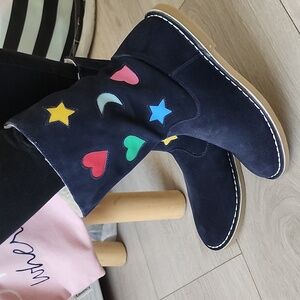 Mini Boden Suede Boots w/ Faux Fur